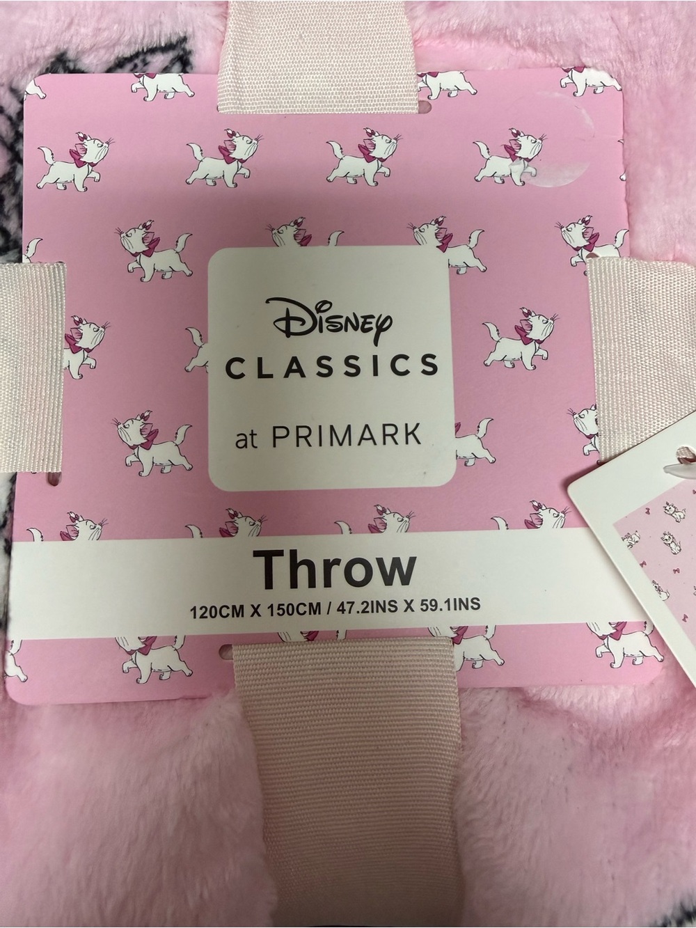 Disney x Primark Pink Aristocats βMarieβ Plush Throw Blanket *NWT - Picture 4 of 10